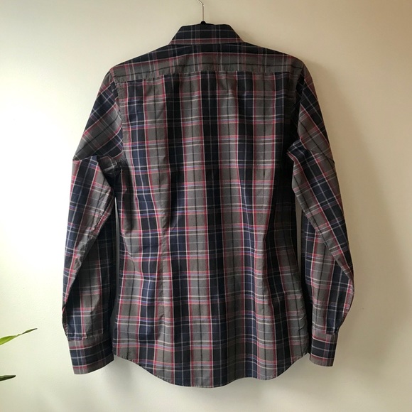 Plaid Fitted Button Down Shirt - Picture 3 of 3